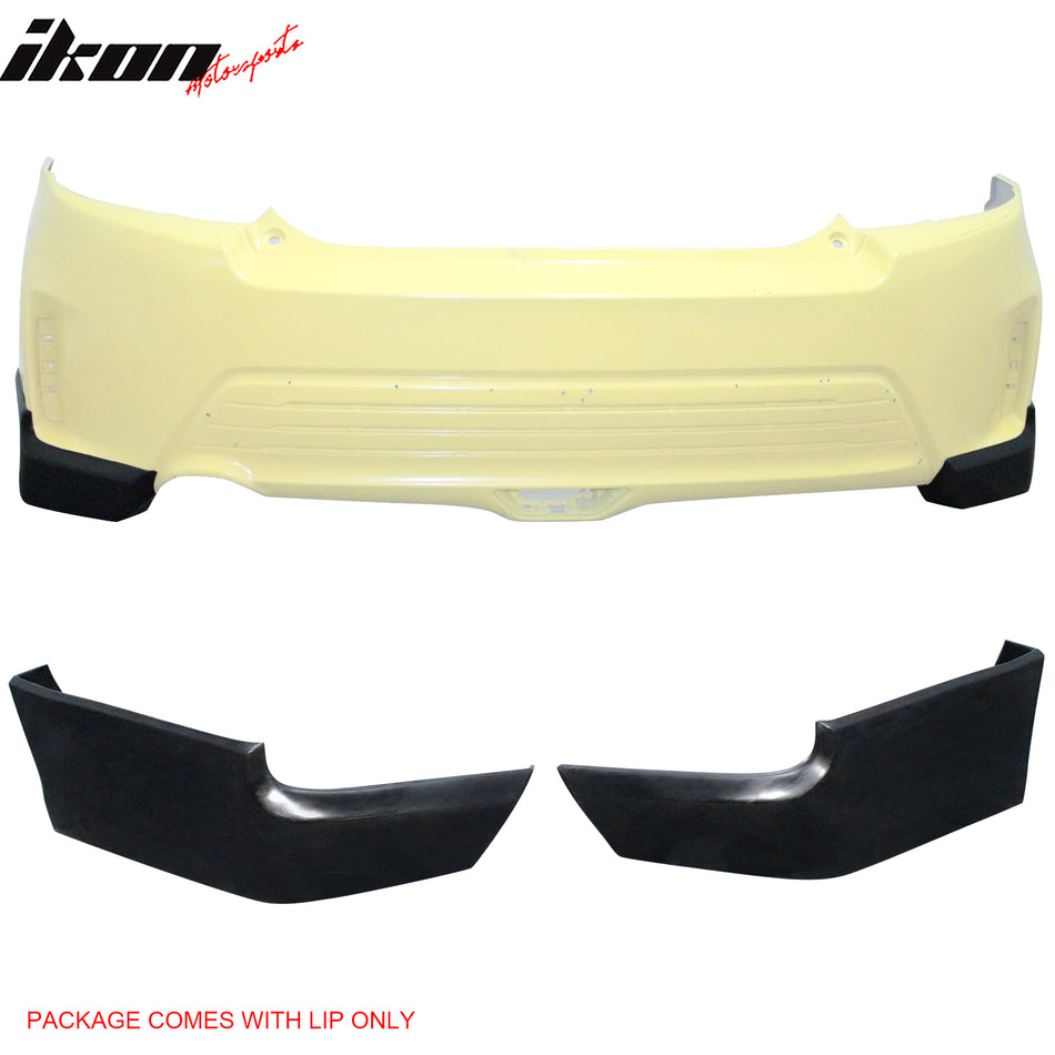2014-2016 Scion tC Ikon Style Rear Bumper Aprons Lips Unpainted PU 2PC