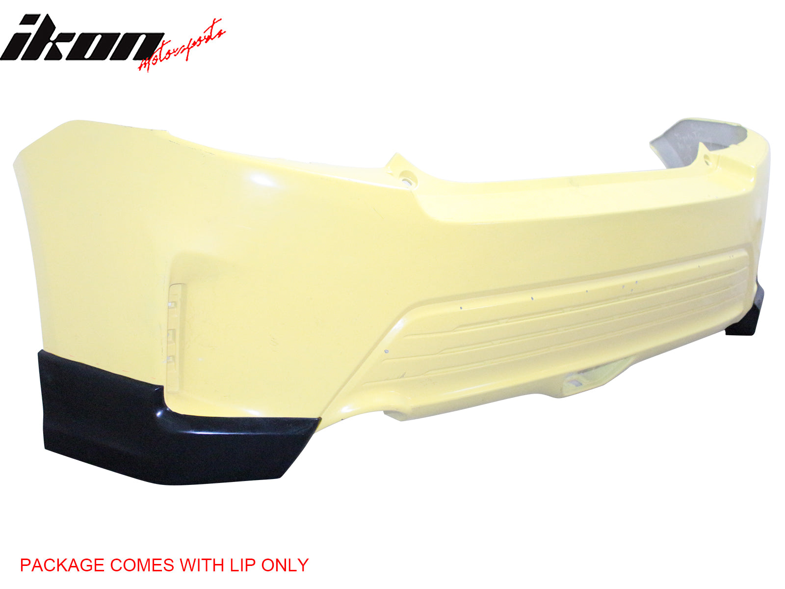 IKON MOTORSPORTS Rear Aprons, Compatible with 2014-2016 Scion tC, Ikon Style Unpainted Black PU Rear Bumper Lip Lower Side Spat Valance Winglet Canard Protector 2PCS