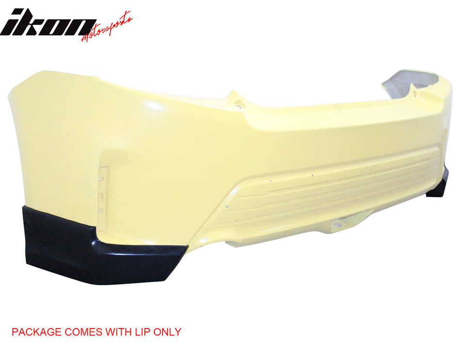IKON MOTORSPORTS Rear Aprons, Compatible with 2014-2016 Scion tC, Ikon Style Unpainted Black PU Rear Bumper Lip Lower Side Spat Valance Winglet Canard Protector 2PCS