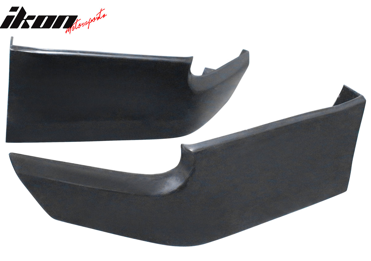 Fits 14-16 Scion tC Ikon Style Rear Bumper Aprons Side Splitter Unpainted PU 2PC
