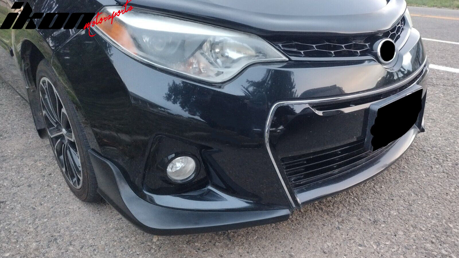 Fits 14-16 Toyota Corolla S Only Front Bumper Lip Spoiler Splitter Side Apron PU
