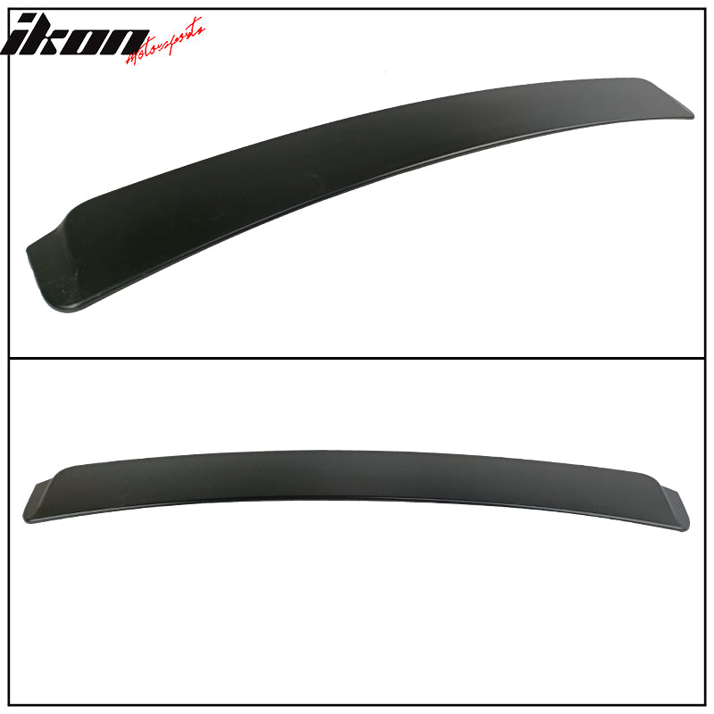 IKON MOTORSPORTS, Rear Window Roof Spoiler Compatible with 2014-2019 Toyota Corolla Sedan 4-Door, Unpainted Black ABS Plastic Top Roofline Windshield Visor Spoiler Wing