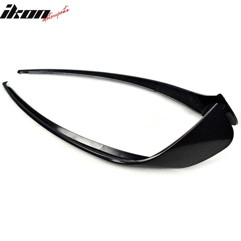 IKON MOTORSPORTS Front Bumper Canard Vent Flaps, Compatible with 2014-2018 Mercedes-Benz W117 C117 CLA Class AMG Bumper Only, OE Style Unpainted Black ABS Plastic Air Vent Corner Flap Cover Trim 2PCS
