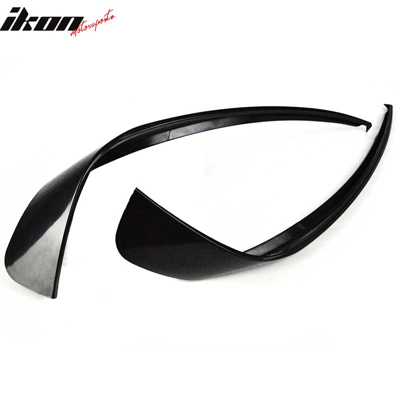 Fits 14-18 Benz C117 CLA-Class OE Style Front Bumper Canard Flap Unpainted Black