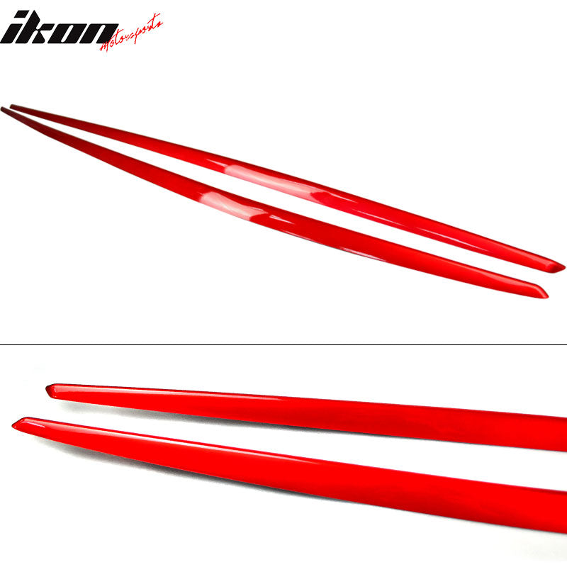 Fits 14-18 Benz CLA-Class W117 C117 Sedan Side Skirts Extension PP Painted Red