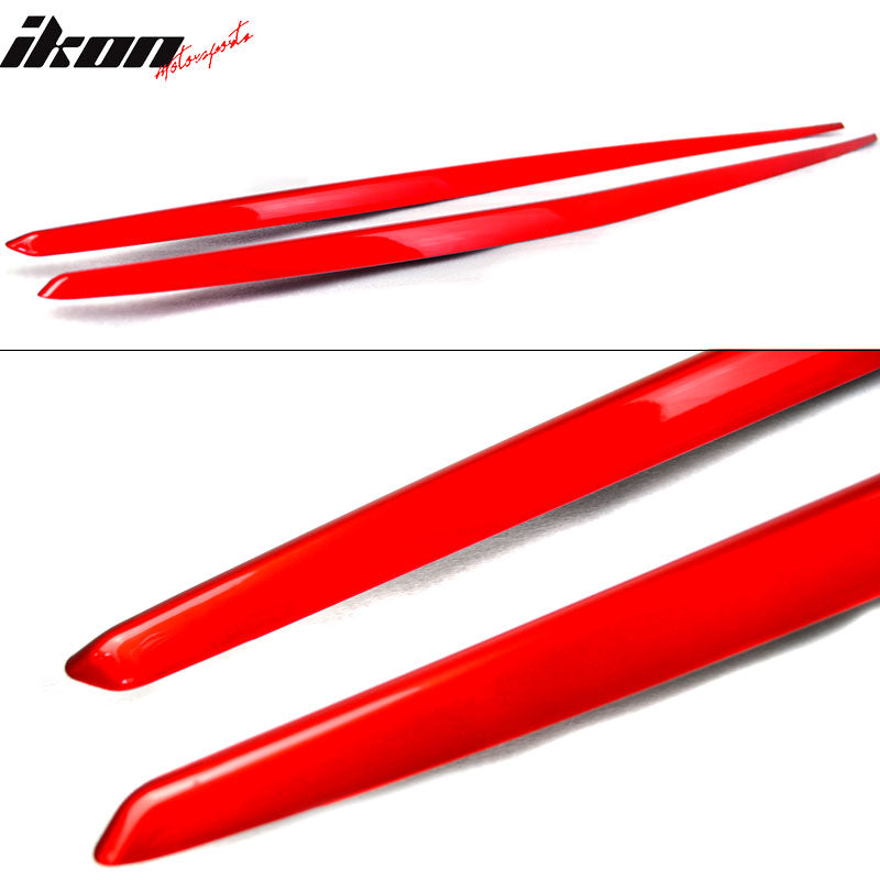 Fits 14-18 Benz CLA-Class W117 C117 Sedan Side Skirts Extension PP Painted Red