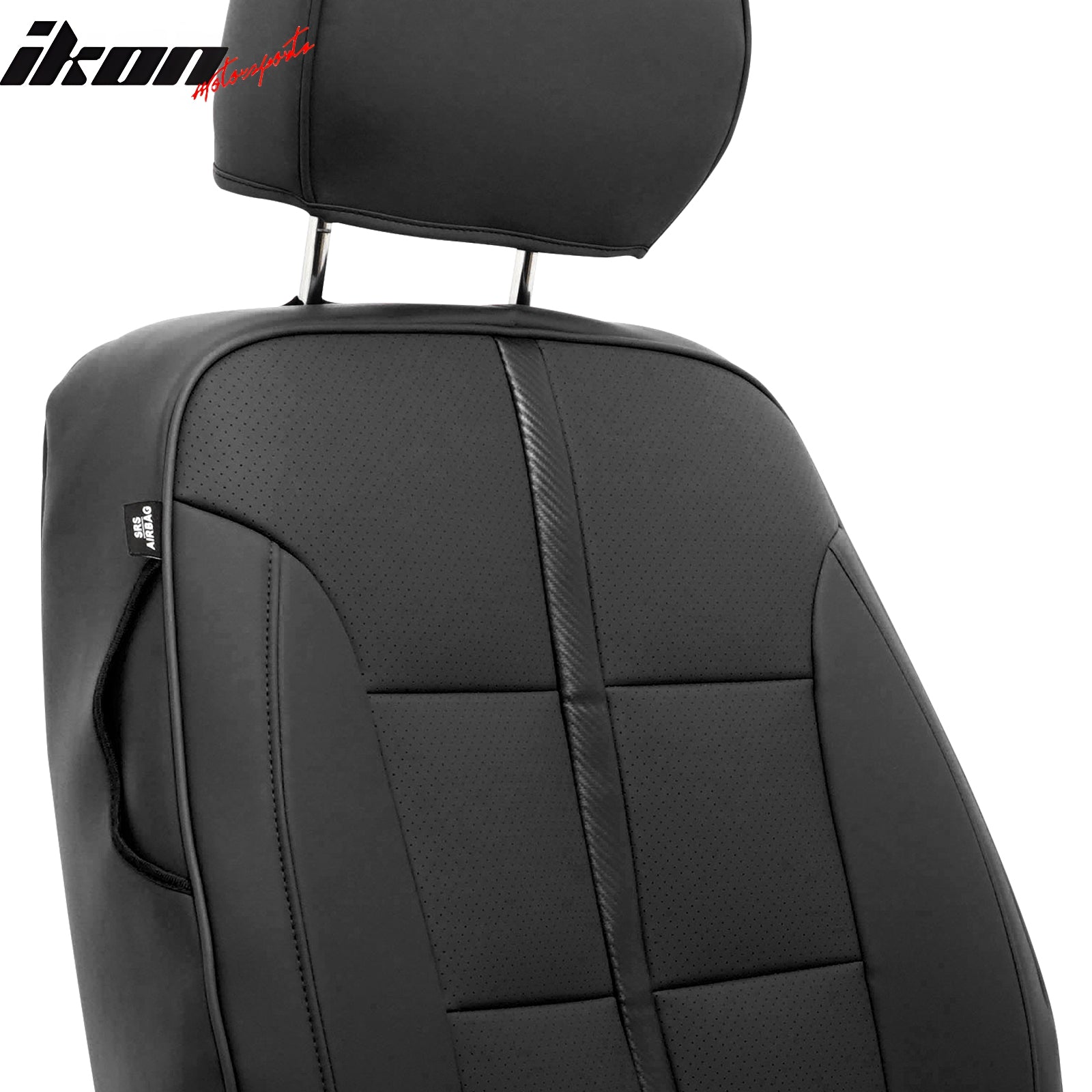 Fits 14-18 Chevy Silverado GMC Sierra 1500 Front Row Seat Covers Protector Black