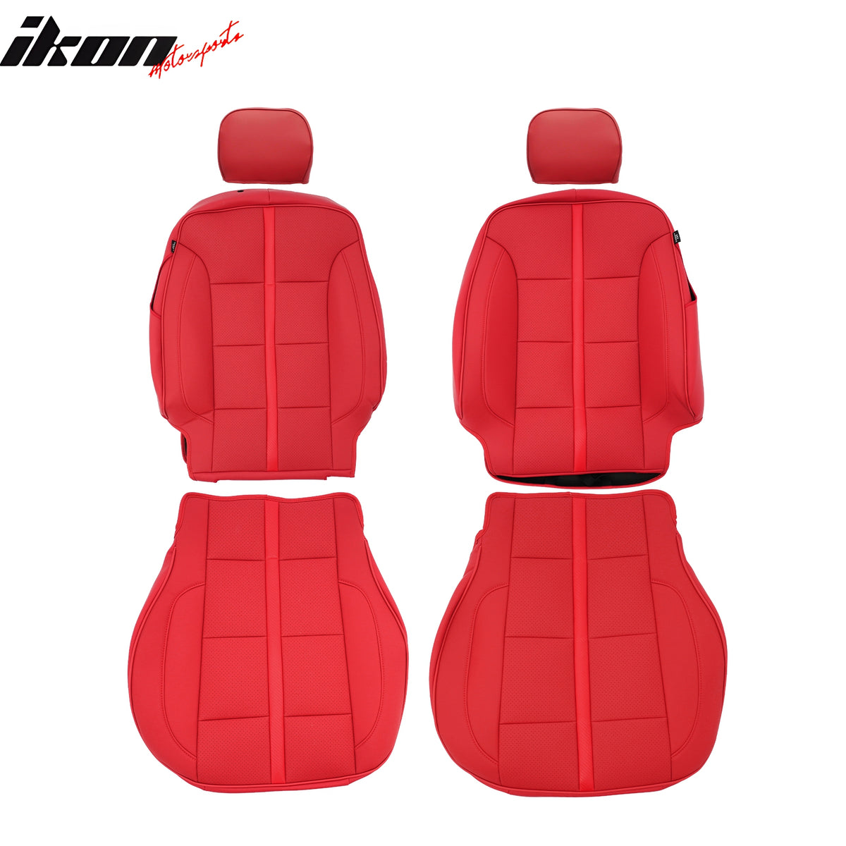 Fits 14-18 Chevy Silverado GMC Sierra 1500 Front Row Seat Covers Protector Red
