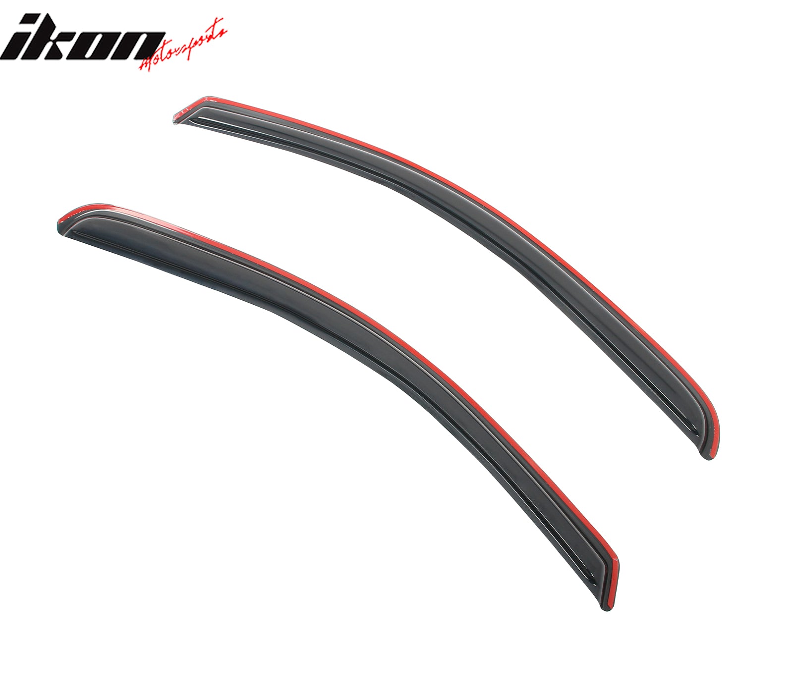 IKON MOTORSPORTS In Channel Window Visors Compatible with 14-18 Chevy Silverado GMC Sierra 1500 & 15-19 2500 3500 HD Standard Cab, Acrylic Smoke/Tinted Rain Guards, Side Window Wind Deflectors 2PCS