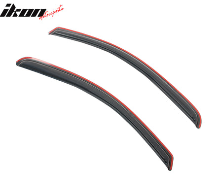 IKON MOTORSPORTS In Channel Window Visors Compatible with 14-18 Chevy Silverado GMC Sierra 1500 & 15-19 2500 3500 HD Standard Cab, Acrylic Smoke/Tinted Rain Guards, Side Window Wind Deflectors 2PCS