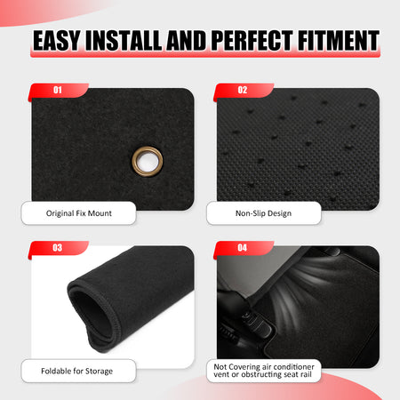 Fits 14-18 Mazda 3 4PCS Front Rear Left Right Floor Mats Carpets Nylon Black