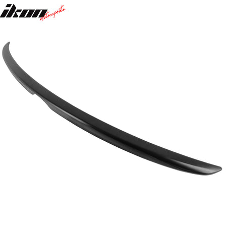 IKON MOTORSPORTS, Trunk Spoiler Compatible with 2014-2018 Mazda 3 Sedan 4-Door, OE Style Unpainted Black ABS Plastic Rear Trunk Lid Spoiler Wing Lip