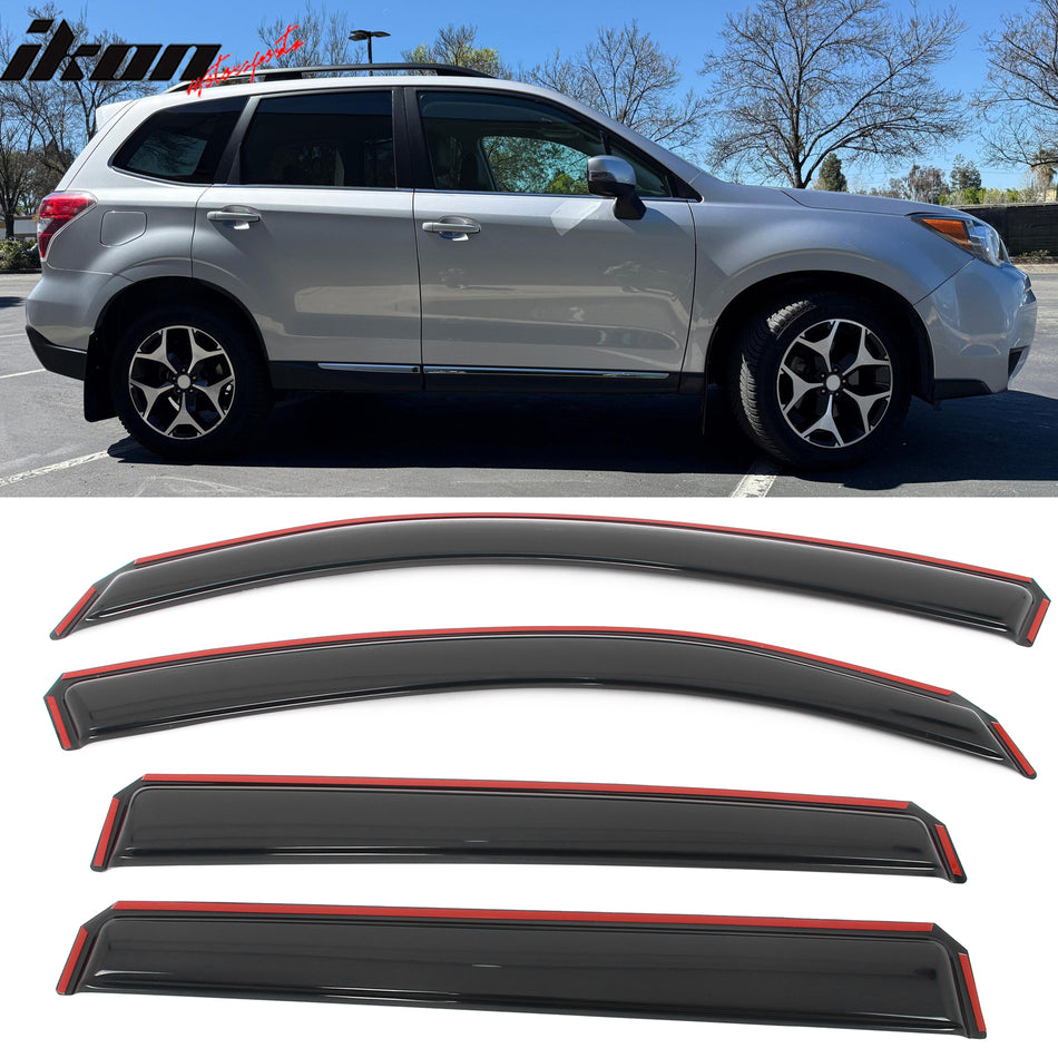 Window Visors for Subaru Forester 2014-2018 Acrylic In Channel Deflectors