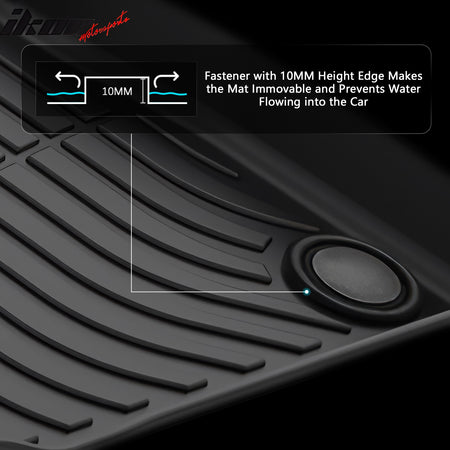 Fits 14-19 BMW I01 i3 Floor Mats TPE Carpets 3D All Weather 1st 2nd Row Liner