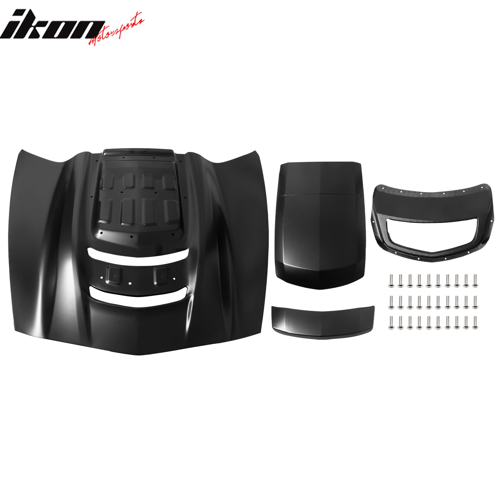 Fits 14-19 Chevy Corvette C7 ZR1 Style Cowl Vented Extractor Front Bumper Hood