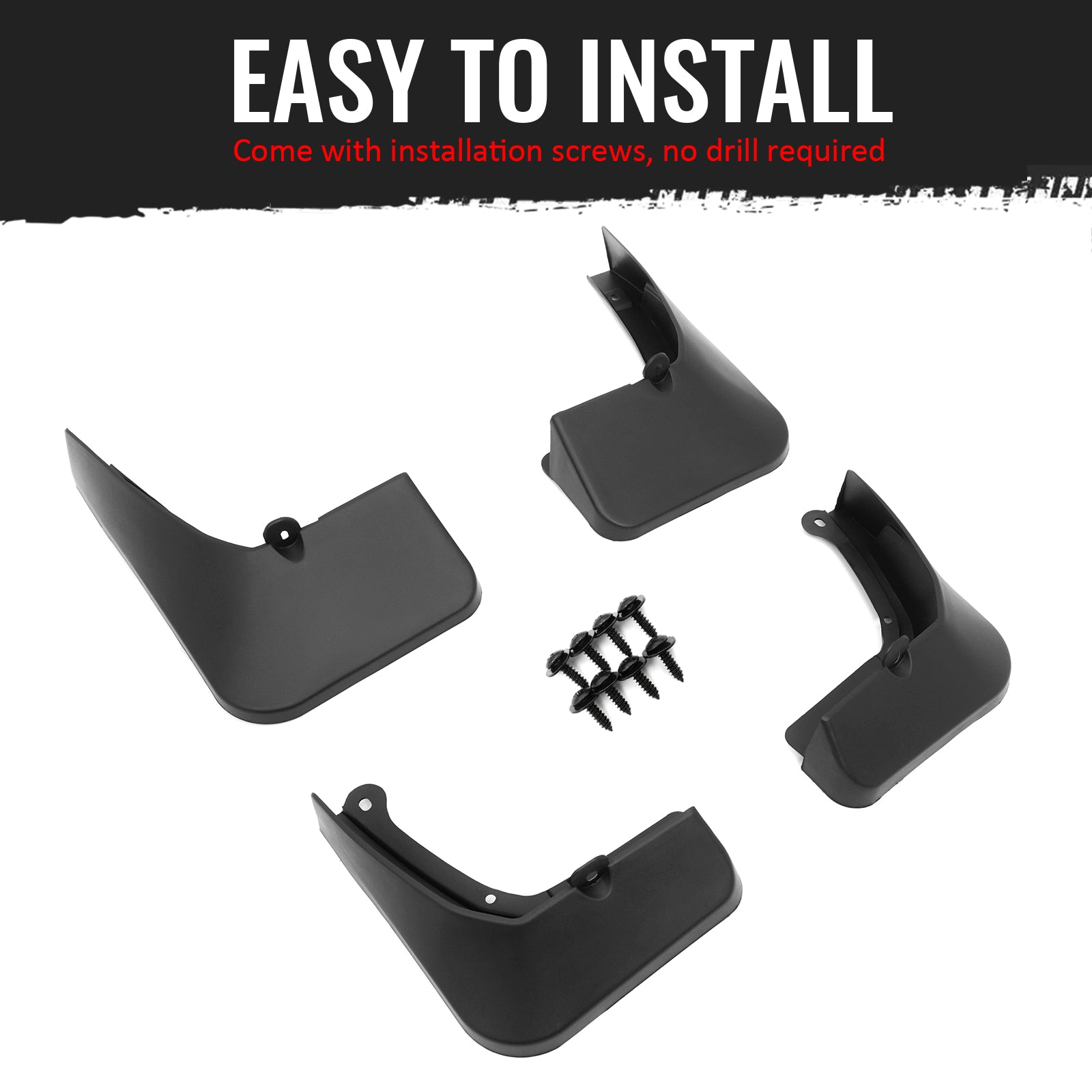 Fits 14-19 Toyota Highlander Front & Rear Mud Flaps Wheel Arch Splash Guards PP