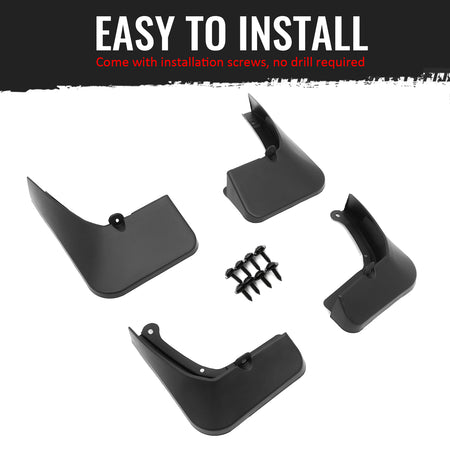 Fits 14-19 Toyota Highlander Front & Rear Mud Flaps Wheel Arch Splash Guards PP