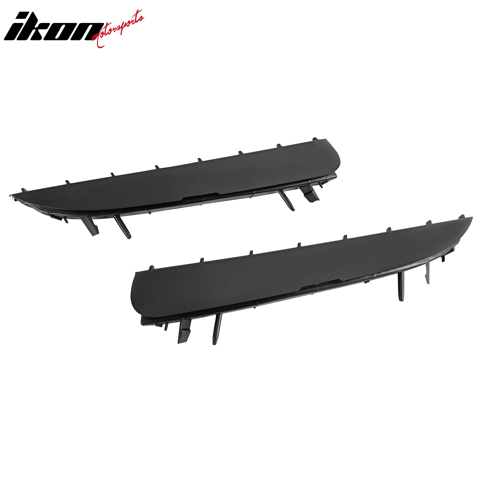 IKON MOTORSPORTS Rear Bumper Side Vent Canards, Compatible with 2014-2019 Benz W117 C117 CLA-Class, Unpainted Black ABS Plastic Rear Bumper Spoiler Lower Side Air Vent Frame Cover Trim 2PCS