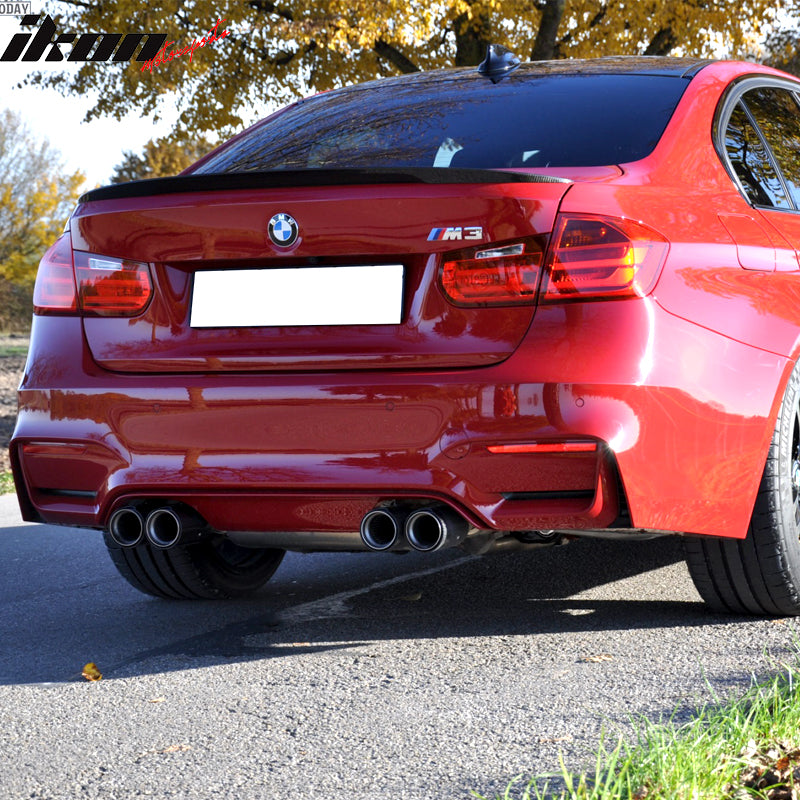 Compatible With 2014-2019 BMW F80 M3 4Dr Sedan Factory Trunk Spoiler Real Carbon Fiber CF