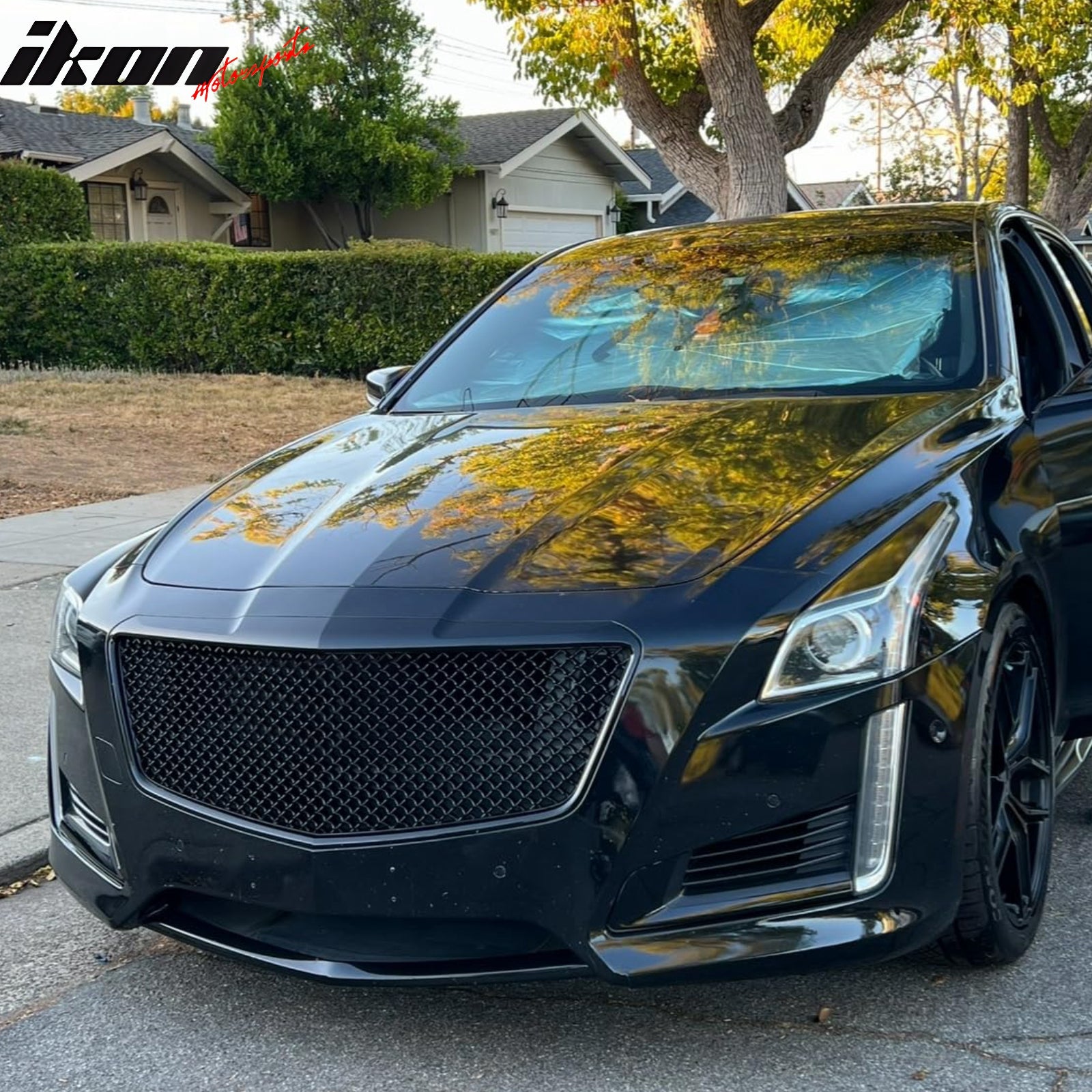 IKON MOTORSPORTS B-Style Chrome Front Grille For 2014-2019 Cadillac CTS Sedan – ABS