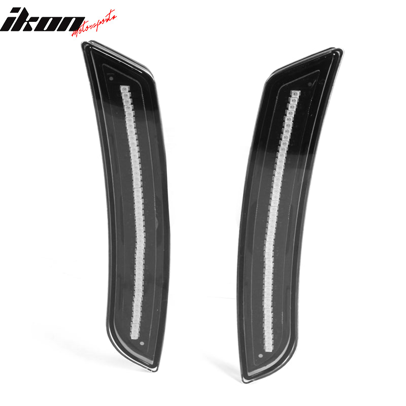 Smoke Lens 16-20 Cadillac CT6 /19-20 CT6-V White Front Bumper Side Marker Lights Smoke Lens 16-20 Cadillac CT6 /19-20 CT6-V White Front Bumper Side Marker Lights