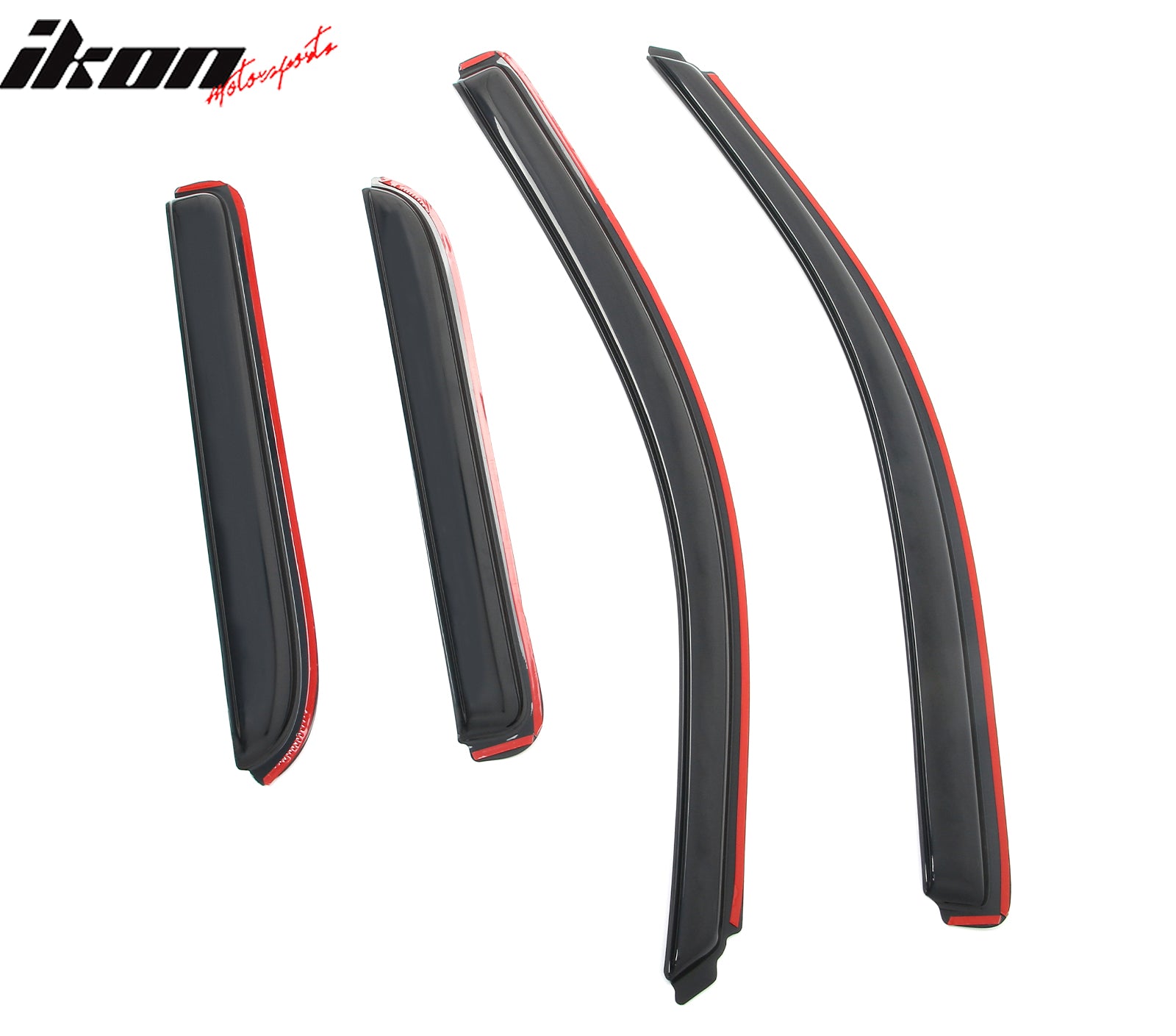 IKON MOTORSPORTS In Channel Window Visors Compatible with 14-18 Chevy Silverado GMC Sierra 1500 19 LD 15-19 2500 3500 HD Extended Cab, Acrylic Smoke/Tinted Rain Guards, Side Window Wind Deflectors 4PC