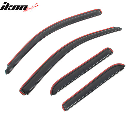 Fits 14-19 Silverado Sierra 1500 & LD 2500 Extended Cab Window Visors In-Channel