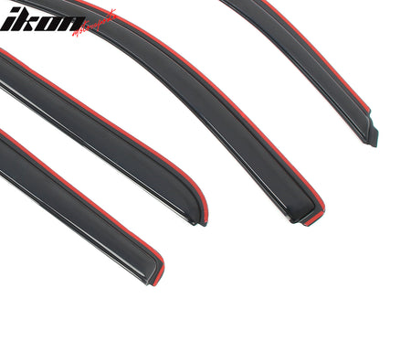 Fits 14-19 Silverado Sierra 1500 & LD 2500 Extended Cab Window Visors In-Channel