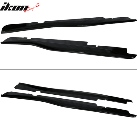 2014 - 2019 Chevy Corvette C7 Z06 Style Side Skirts ABS Gloss BlackIkon Motorsports
