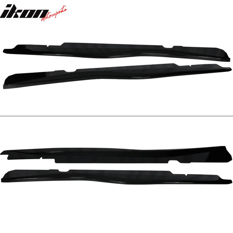 2014 - 2019 Chevy Corvette C7 Z06 Style Side Skirts ABS Gloss BlackIkon Motorsports