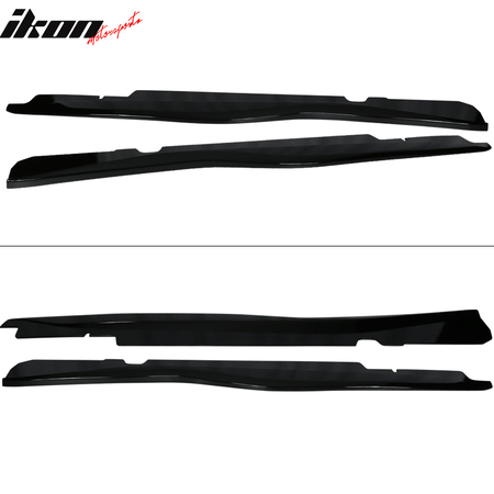 2014 - 2019 Chevy Corvette C7 Z06 Style Side Skirts ABS Gloss BlackIkon Motorsports