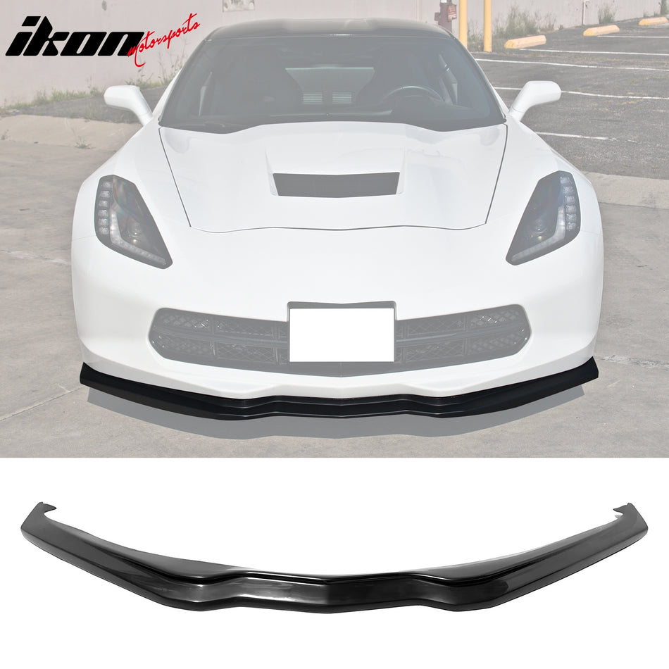 2014-19 Chevrolet Corvette Unpainted Front Lip Splitter Spoiler Kit PU