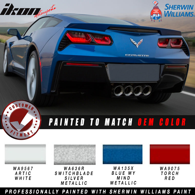 2014-2019 Chevy Corvette C7 OE Painted Color Rear Trunk Spoiler ABS