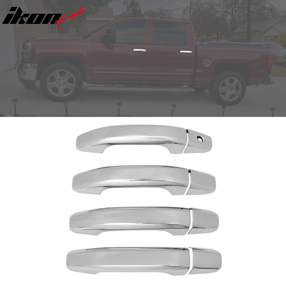 2014-2019 Chevy Silverado GMC Sierra Chrome Door Handle Covers ABS