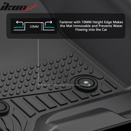 Fits 14-19 Chevy Silverado& GMC Sierra 1500 2500 3500 Crew Cab Floor Mats TPE