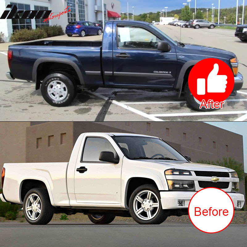 Fits 04-12 Chevy Colorado & GMC Canyon Standard Cab Window Visors Air Deflector