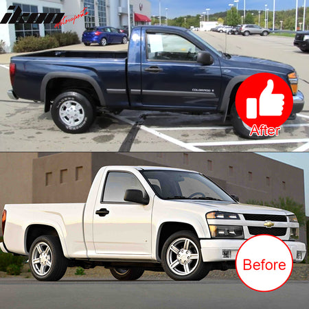 Fits 04-12 Chevy Colorado & GMC Canyon Standard Cab Window Visors Air Deflector