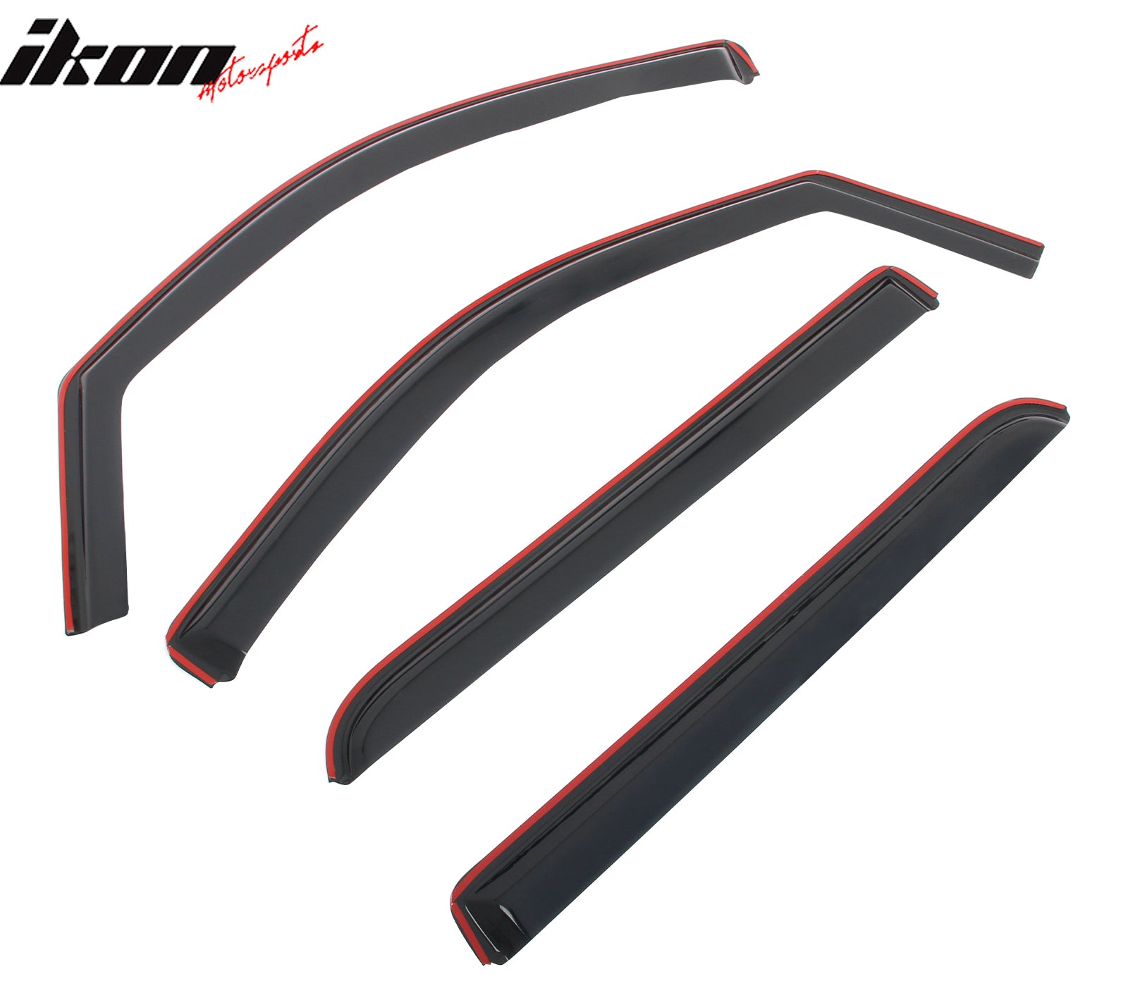 Fits 14-19 Silverado Sierra 1500 & 2500 3500 HD Crew Cab Window Visor In-Channel