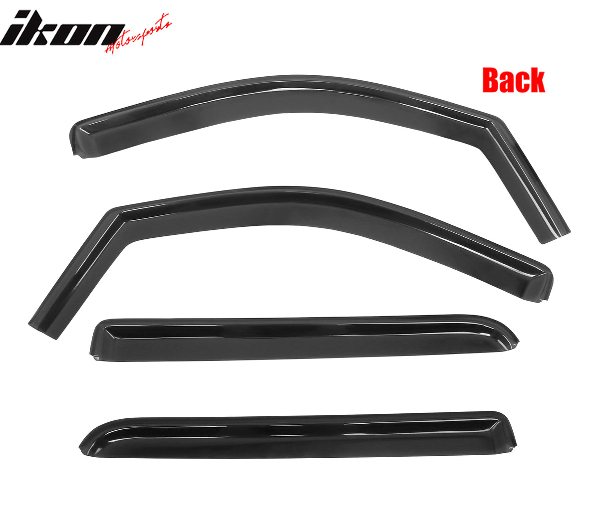 Fits 14-19 Silverado Sierra 1500 & 2500 3500 HD Crew Cab Window Visor In-Channel