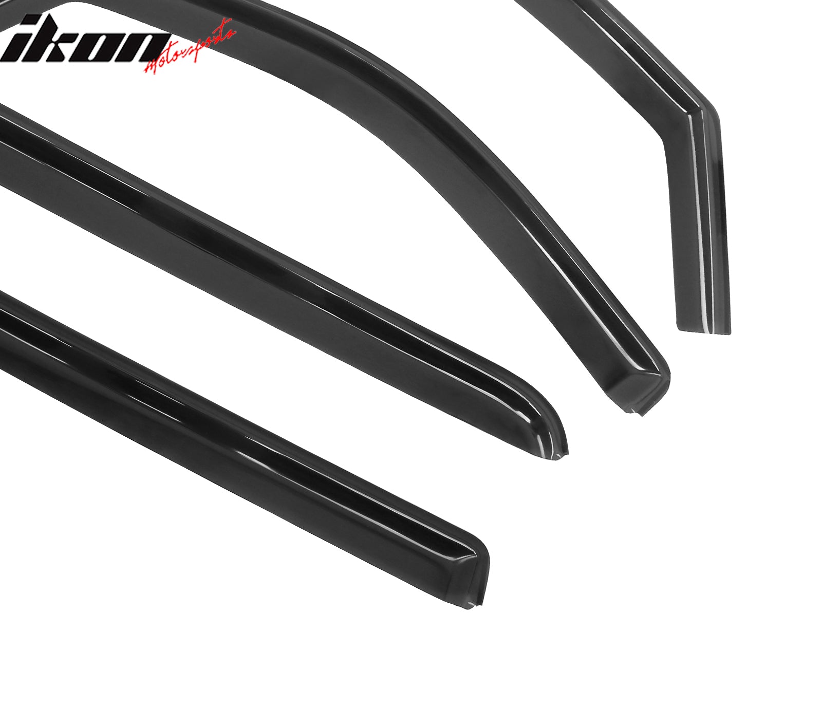 Fits 14-19 Silverado Sierra 1500 & 2500 3500 HD Crew Cab Window Visor In-Channel