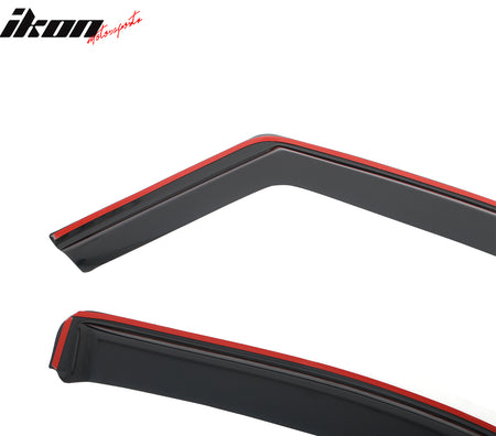 Fits 14-19 Silverado Sierra 1500 & 2500 3500 HD Crew Cab Window Visor In-Channel