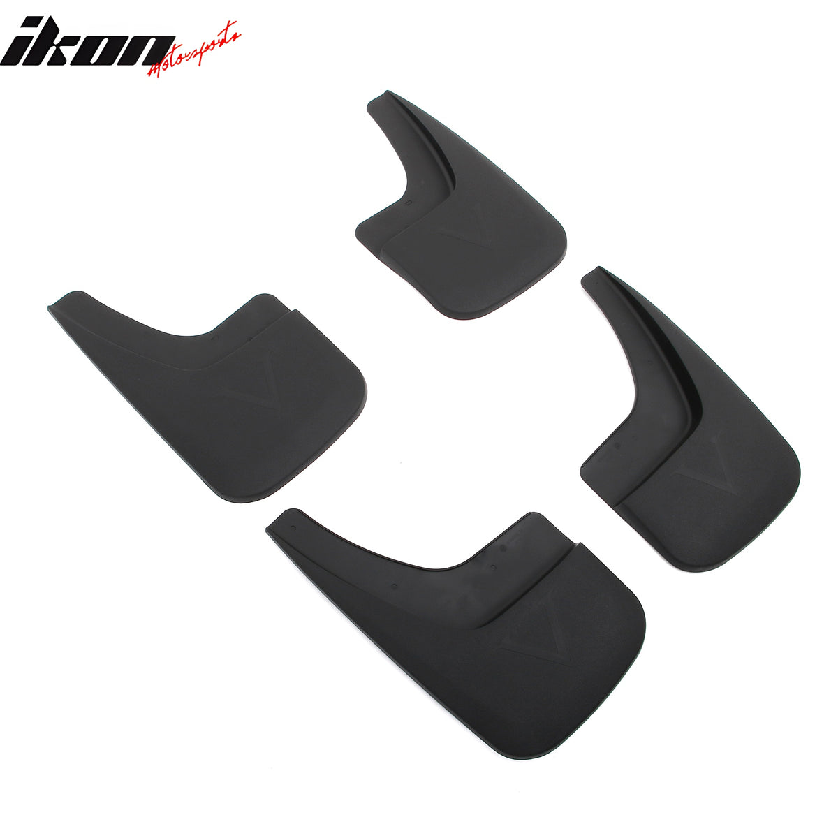 IKON MOTORSPORTS Mud Flap, Compatible with 2014-2018 GMC Sierra 1500, 2015-2019 Sierra 2500 3500 HD, 2019 Sierra 1500 Limited, Textured Black PP Mud Guards Splash, Front Rear 4PCS Set