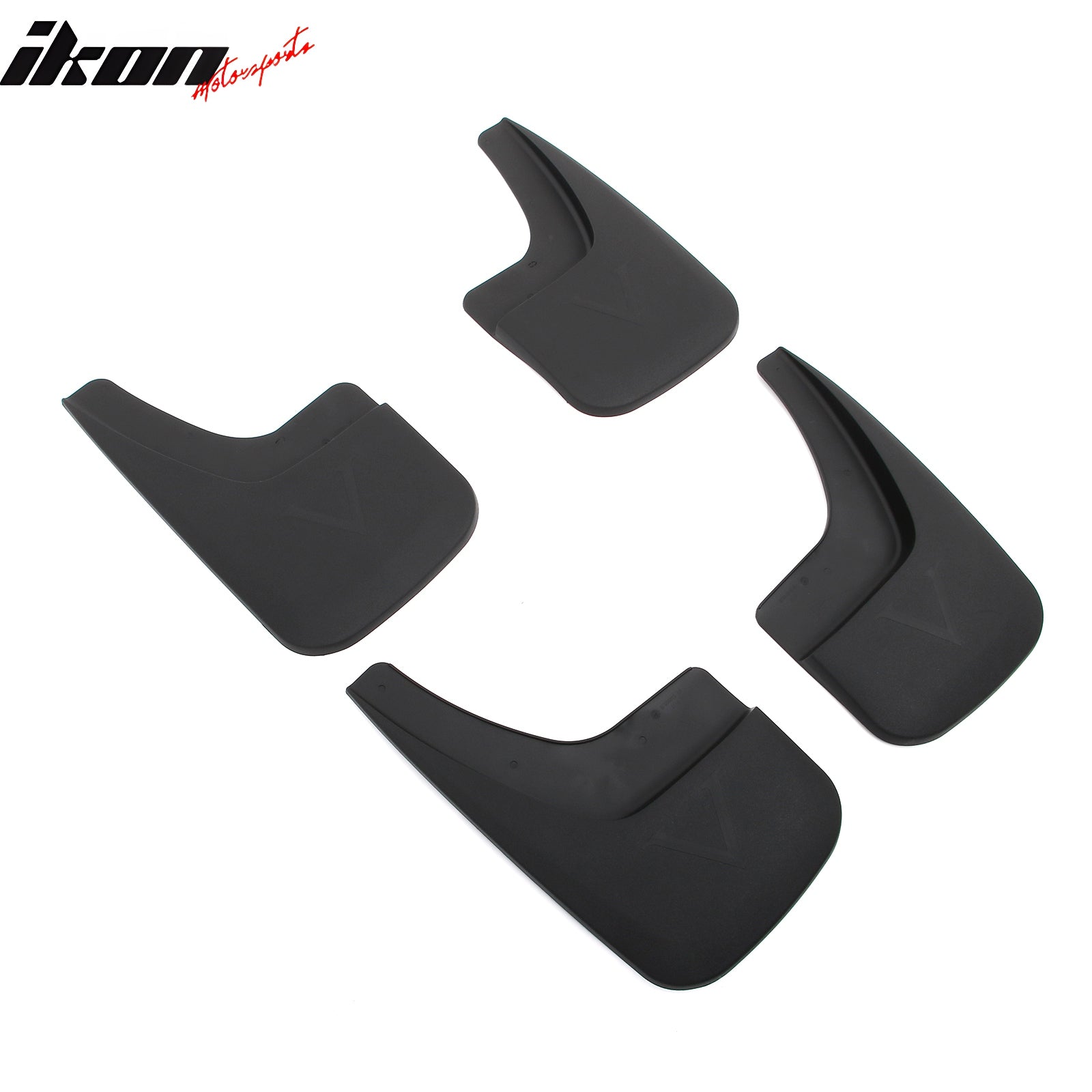 IKON MOTORSPORTS Mud Flap, Compatible with 2014-2018 GMC Sierra 1500, 2015-2019 Sierra 2500 3500 HD, 2019 Sierra 1500 Limited, Textured Black PP Mud Guards Splash, Front Rear 4PCS Set