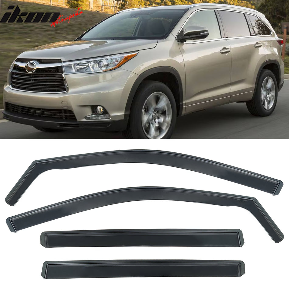 2014-2019 Toyota Highlander In-Channel Window Visors Rain Guards PC
