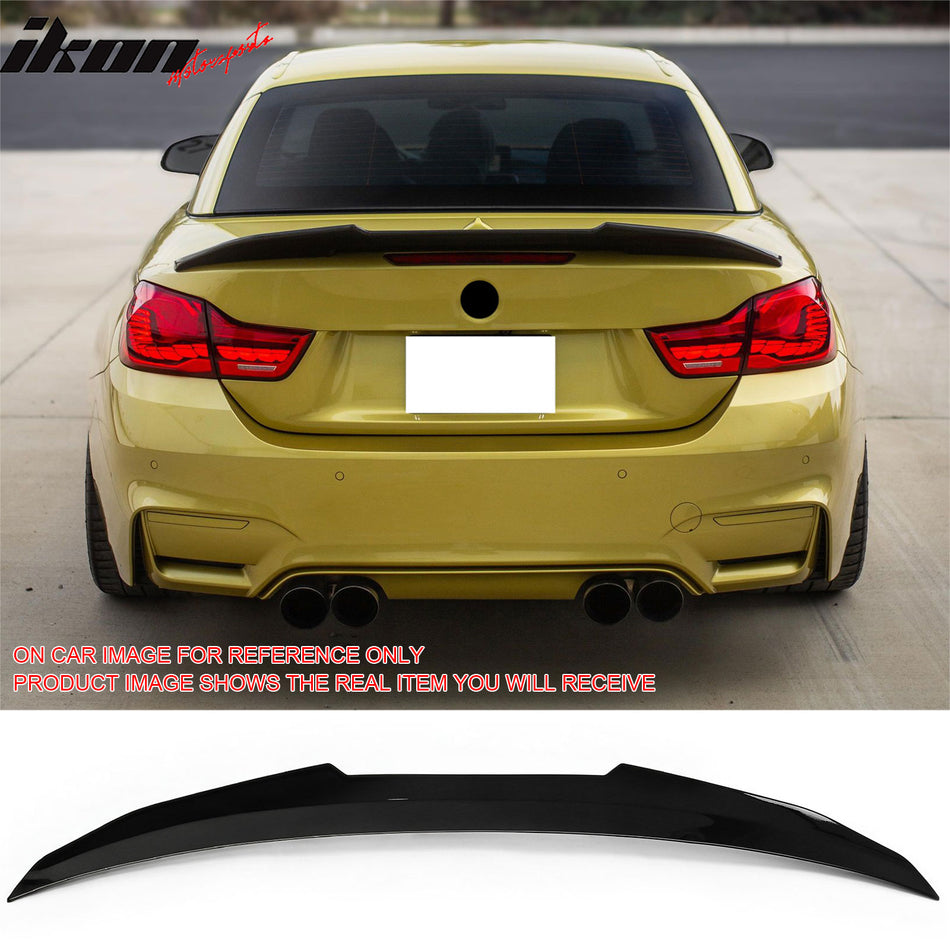 2014-2020 BMW 4-Series F83 M4 Convertible PSM Style Gloss Black Trunk Spoiler ABS