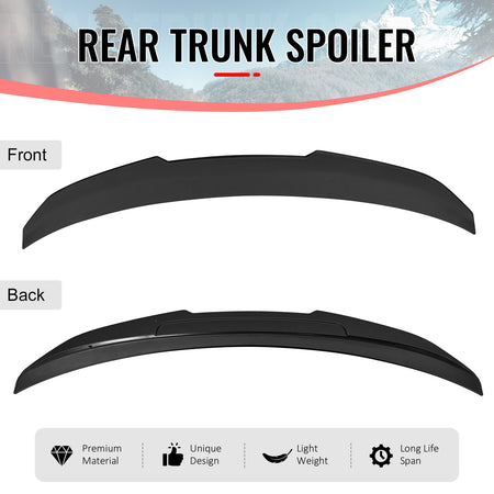 Fits 14-20 BMW F32 4-Series Coupe PSM Style Rear Trunk Spoiler Wing Matte Black