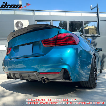 Fits 14-20 BMW F32 4-Series Coupe PSM Style Trunk Spoiler Lip Carbon Fiber Print