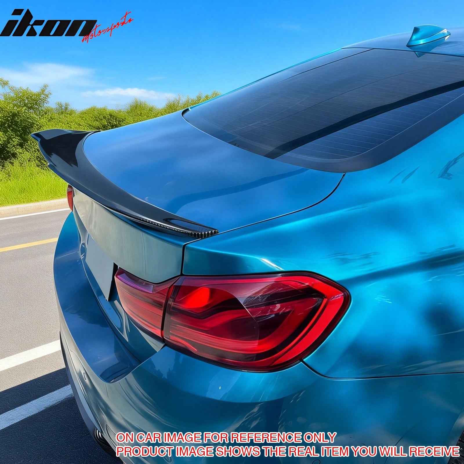 Fits 14-20 BMW F32 4-Series Coupe PSM Style Trunk Spoiler Lip Carbon Fiber Print