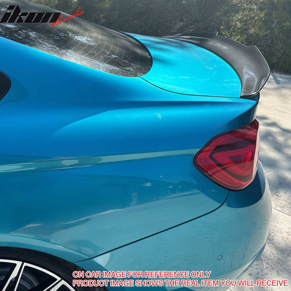 Fits 14-20 BMW F32 4-Series Coupe PSM Style Trunk Spoiler Lip Carbon Fiber Print