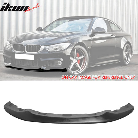 For 14-20 BMW 4-Series M Sport MX Style Front Lip Splitter w/ Gunmetal Strut Rod